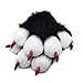Produktbild Furryvalley Fursuit Pfoten Handschuhe Kostüm Pelzigen Teilweise Cosplay Flauschige Löwe Bär Requisiten für Kinder Erwachsene (Schwarz Weiß)
