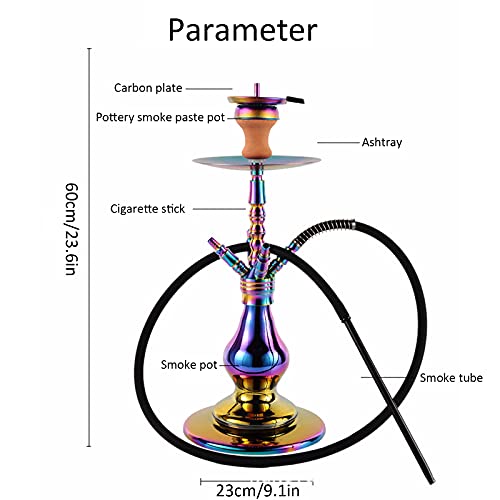 GUTYRE Shisha Set, Rohrverschraubungen, Bar KTV Edelstahl Shisha, Schlauch Großraumwürfel Komplettset, Farbe – Bild 6