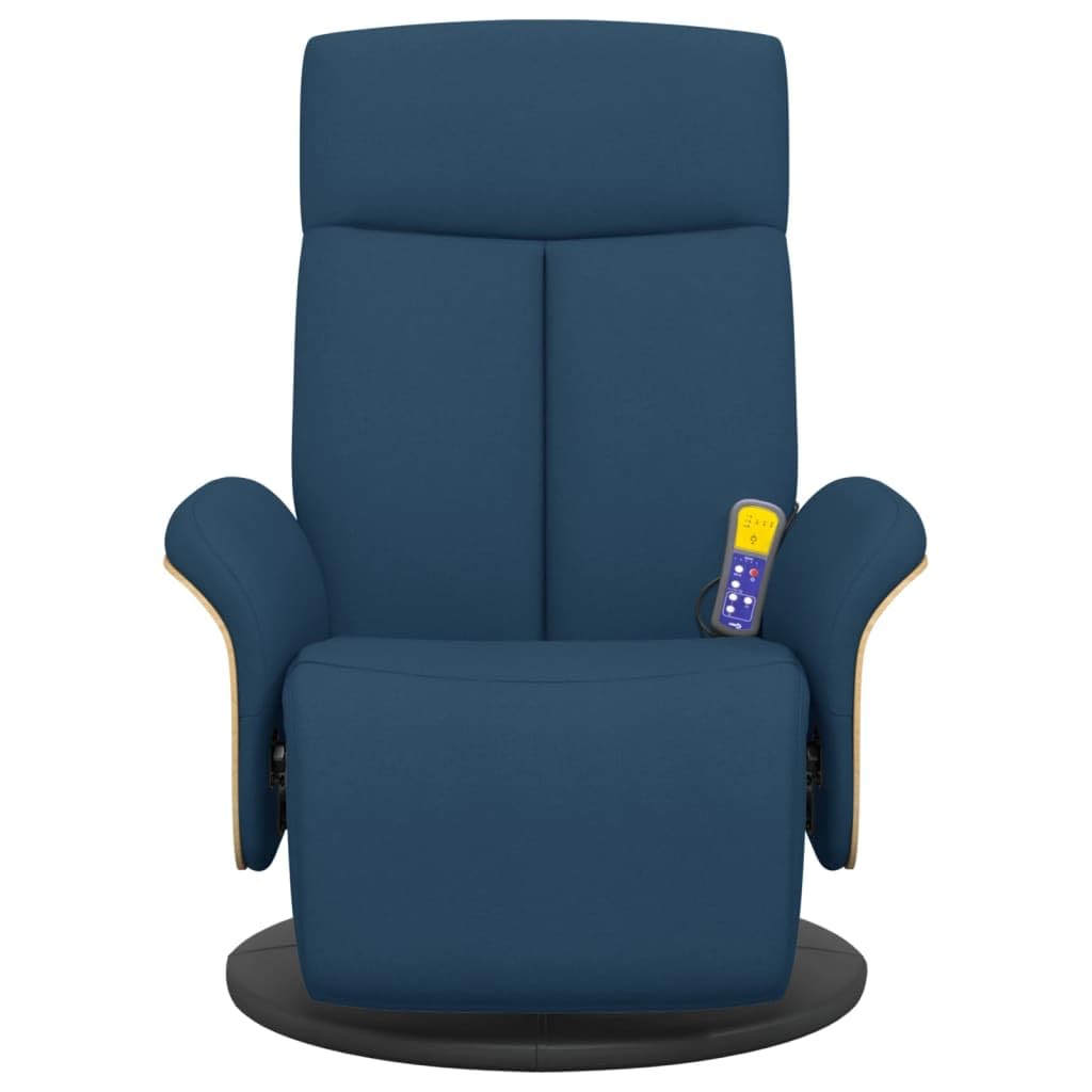 Gecheer Poltrona Reclinabile con Poggiapiedi,Poltrona Relax Imbottita,Poltrona da TV,Poltrona Relax Reclinabile con Poggiapiedi,Poltrona da Salotto o Ufficio,Poltrona in Tessuto,Blu