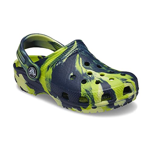 Image of Crocs Kids' Classic Marbled Tie-Dye Clogs