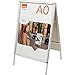 Produktbild Nobo Premium Plus Plakatständer mit Klapprahmen, Größe A0, Freistehend, Doppelseitig, Aluminiumrahmen, Entspiegelte Kunststoff-Abdeckung, Silber, 1902204