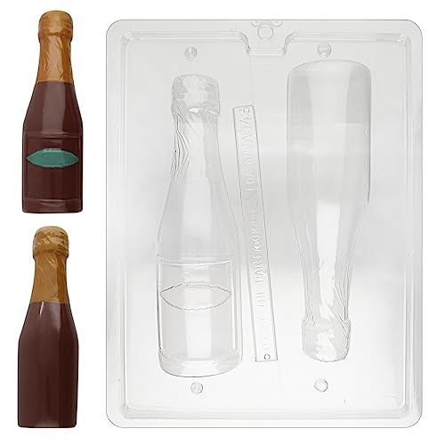 Cybrtrayd Life of the Party Large Champagne Bottle Chocolate Candy Mold in Sealed Protective Poly Bag Imprinted with Copyrighted Cybrtrayd Molding Instructions