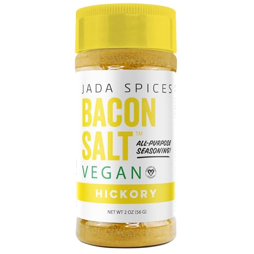 Jada Spices Hickory Bacon Salt - Vegan Bacon Seasoning Salt, Sweet Mesquite Flavor | Gluten-Free, Flavored Salt for Chicken, Veggies, Steak