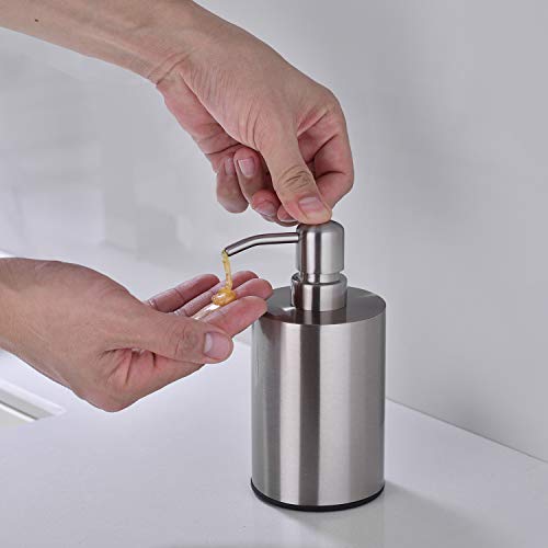 Fonveth Stainless Steel Dish Soap Dispenser For Kitchen, Brushed Nickel Round Kitchen Soap Dispenser For Kitchen And Bathroom Countertop, Rust And Leak Proof #TOP5