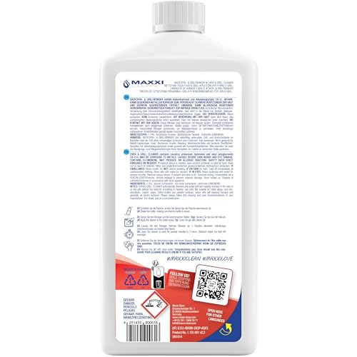 MAXXI CLEAN | Nettoyant four et grill extra fort | 750 ml gel pâte | Nettoyant et dégraissant auto-nettoyant | pour four, plaque de cuisson & grill | dissout les incrustations sans chauffer – vue 7