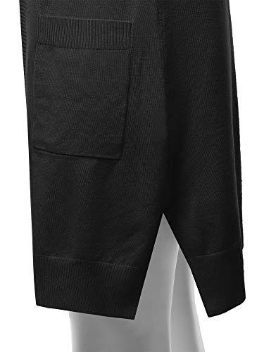 Image of STARJJ Womens Soft Stetchy Knit Longline Open Front Sweater Cardigan with Pockets (S-3X)