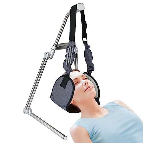 Toogel Hamac de Tête avec Support Pliant pour Détendre Cou et Épaules, Traction Cervicale Portable pour Relaxation, Soulager Fatigue et Muscles avec Sac de Voayage