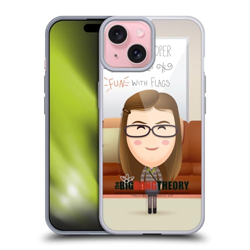 Funda Amy The Big Bang Theory para iPhone 15 gel suave carcasa protectora