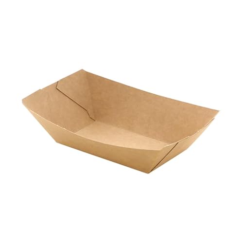 シモジマ ヘイコー 食品トレー クラフトフードトレー 深型 S 使い捨て 天面(130×82)×底面(85×51)×高さ35mm 1ケース(100枚入×10袋 合計1000枚) 004537036【ケース販売】