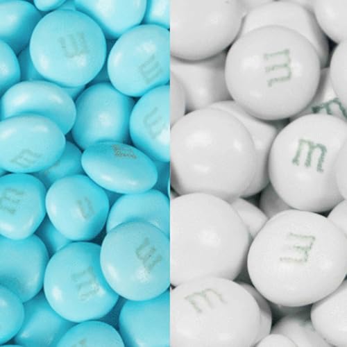 1.5 lbs Light Blue & White M&Ms Milk Chocolate Candy