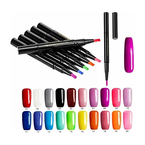 20 Colors Collection Step Nail Gel Pen Pencil Nail Gel Oil No And Topcoat Required For Female Nail Stamper Plate Cover