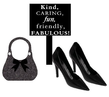 Ladies Mini Stiletto Shoes & Cake Topper (Black)