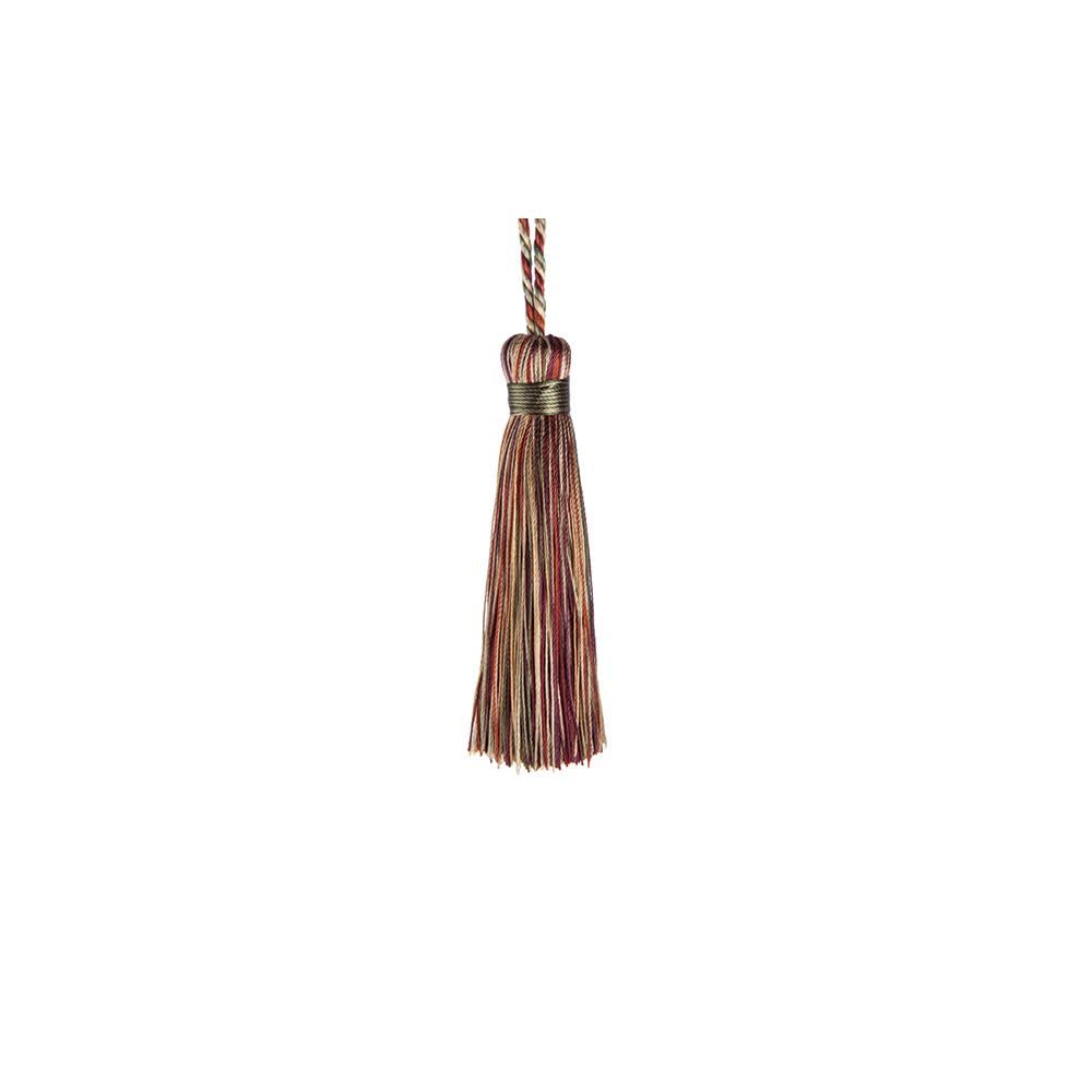 Jones Florentine Key Tassels (Jewel/Red/Green/Gold) - Hanging Decorative Ornament - Fabric, Cord - Traditional - Housewarming