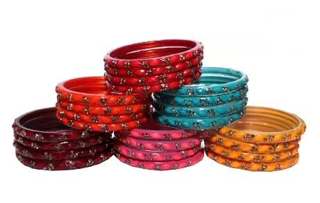 Mahakal Glass Kangan Set With Cubic Zircon Work For Women And Girls (Pack Of 24 Bangles) (2.4) (B0CHP6N7BF) Amazon Price History, Amazon Price Tracker