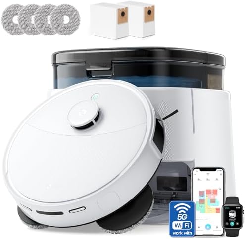 Lefant LiDAR Robot Vacuum and Mop, 12000Pa Suction, 90-Day Self-Emptying, Obstacle...