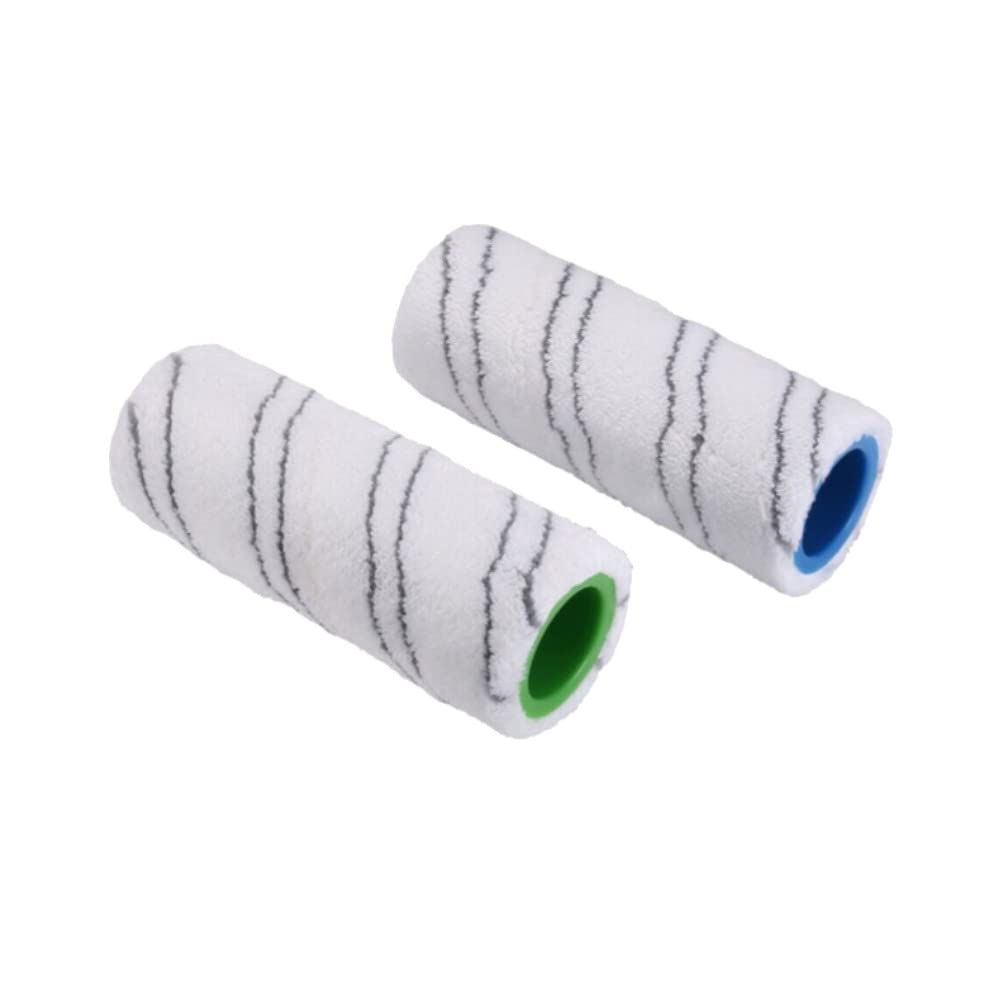 Trade-Shop 4 en 1 Juego de rodillos de limpieza compatibles con Kärcher FC3 FC5 FC7 EWM 2 sustituye a 2.055-006.0 2.055-007.0 / accesorios de limpieza de suelos duros