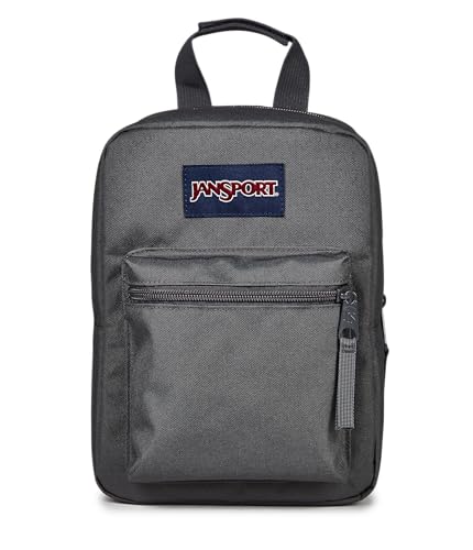 Image of JanSport Big Break Insulated Lunch Bag - Travel Cooler, Smokey Grit | Small Compact Soft-Sided Travel Cooler for Day Trips
