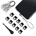 GEEHUA 10 Stück USB C Staubstecker Abdeckung, Typ C Anti Staub Stecker Staubschutz Abdeckung Schutzkappe mit 10 Stück Lanyard Telefonringband für Mobiltelefone und Reinigungsbürste (Schwarz) Baby,Schwarz günstig Kaufen-GEEHUA 10 Stück USB C Staubstecker Abdeckung, Typ C Anti Staub Stecker Staubschutz Abdeckung Schutzkappe mit 10 Stück Lanyard Telefonringband für Mobiltelefone und Reinigungsbürste (Schwarz)