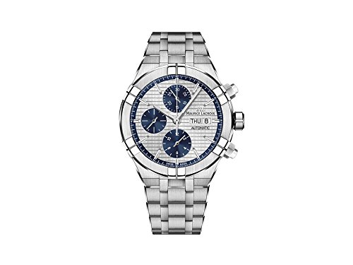 Maurice Lacroix Aikon Automatic Chronograph Watch, 44 mm, Silver, Steel bracelet