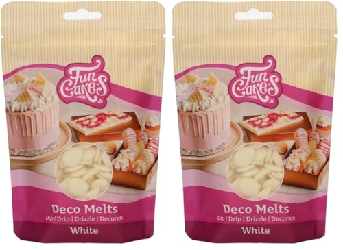 FunCakes Deco Melts Blanco - AZO Free 250 g (Paquete de 2)