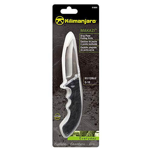 Kilimanjaro Makazi 9-Inch Folding Knife, Black Finish #TOP5