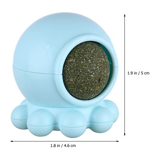 Simulação de brinquedo molar resistente a mordidas Polvo Rotação de 360 ??graus Bola de Catnip Estru