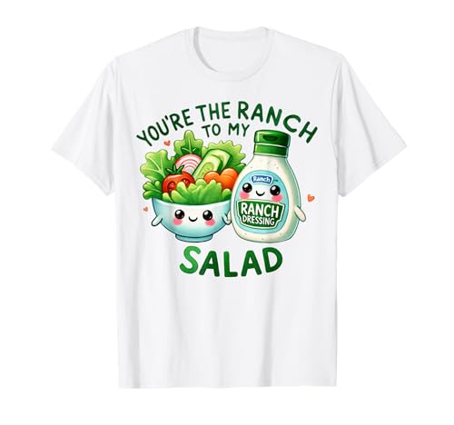 Ensalada Rancho Comida Juego de palabras San Valentín Parejas Mejor Amigo Niños Camiseta