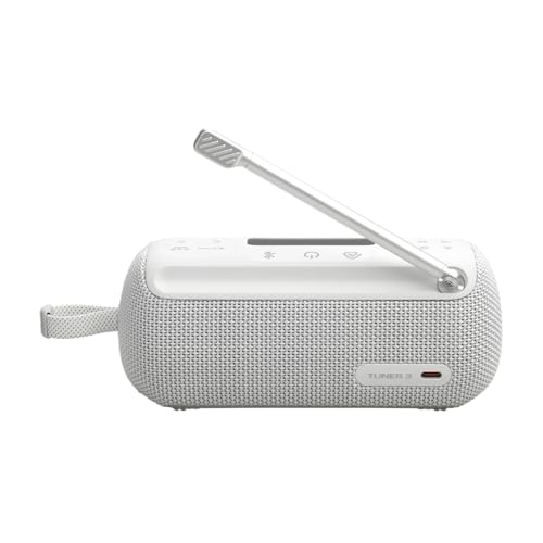 Image of JBL Tuner 3 Portable DAB /DAB+ /FM Bluetooth Radio with 6 Stations, Up to 15 Hours Playback, IP68 Waterproof and Dustproof, Auracast Multi-Cast Connection, Compatible with JBL Portable App, White