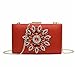 ileibmaoz Bolso De Noche Mujeres Bolso De Mano para Mujer, Bolso De Mano para Boda, Bolsos De Noche Nupciales para Mujer, Pequeños Bolsos Cruzados, Rojo