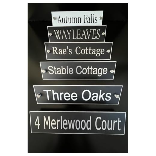 Metal House Sign (various sizes small-large) Matt Black Modern Aluminium, with Option of stand-off Visible Fixings or Floating-Hidden Fixings, with Silver or White Lettering.
