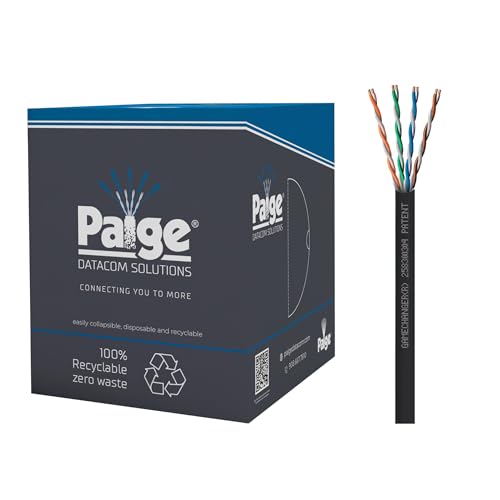 Paige GameChanger Cable Cat6 UTP 22AWG 1000ft Negro