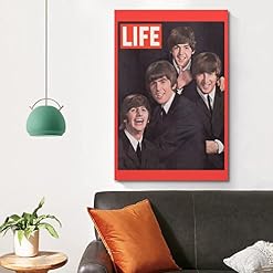 Poster décoratif sur toile pour chambre à coucher et chambre à coucher des Beatles (30 x 45 cm) - Les Beatles, Paul McCartney, John Lennon, RIngo Starr, George Harrison Poster décoratif sur toile pour chambre à coucher et chambre à coucher des Beatles (30 x 45 cm) – Image 4