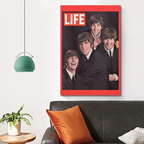 Poster décoratif sur toile pour chambre à coucher et chambre à coucher des Beatles (30 x 45 cm) - Les Beatles, Paul McCartney, John Lennon, RIngo Starr, George Harrison Poster décoratif sur toile pour chambre à coucher et chambre à coucher des Beatles (30 x 45 cm) – Image 5