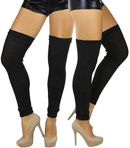 Image of ToBeInStyle Women's Long Over The Knee Leg Warmers Bright Thigh High