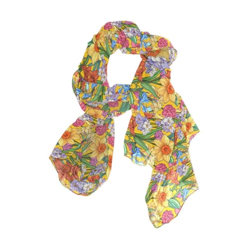 SyXIOP Yellow Calla Lily Flowers Long headscarf fashion head wraps for women for head chal para mujer