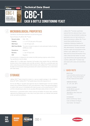 Home Brew Ohio B5-AO67-13ZW Lallemand Cbc-1 Conditioning Yeast  thumb #5
