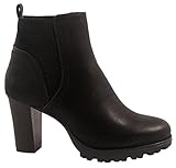 [page_title]-Jumex Damen Stiefeletten Ankle Boots Chunkyrayan 949-GA-Schwarz-39