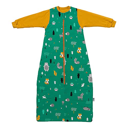 schlummersack Kinder Bio Winterschlafsack Baby 130 cm Waldtiere |...