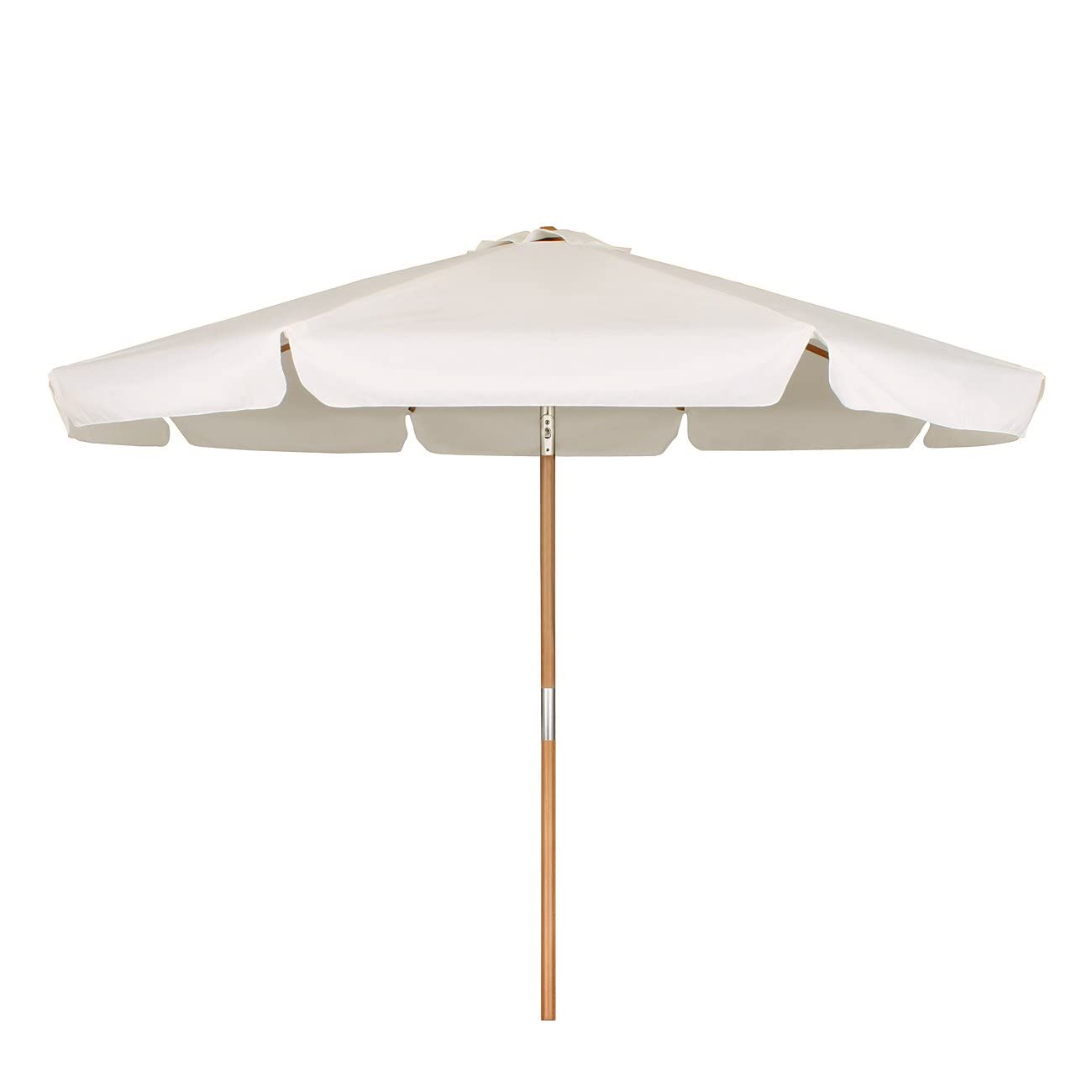 Sekey 300 cm Sonnenschirm Balkon mit Mast 48mm & 8 Streben，Marktschirm Gartenschirm Terrassenschirm Rund UV50+，für Garten Balkon Terrasse