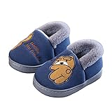  Lindo Unisex Niños Zapatillas de Estar por Casa Invierno Zapatillas Interior Casa Caliente Zapatos Suave Algodón Pantuflas