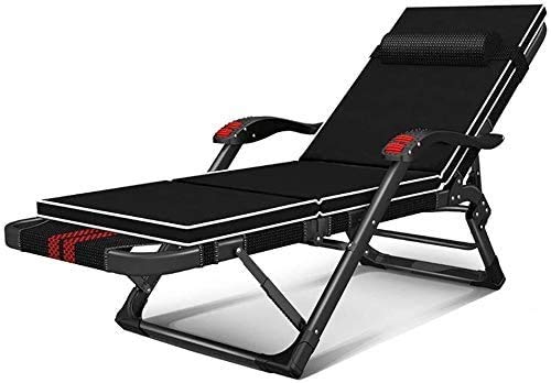 Chaise longue de jardin pliante avec coussin amovible style-2