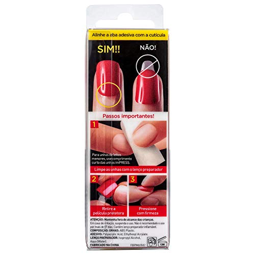 Kiss New York Unhas Autocolantes Impress Color Curta Call My Agent