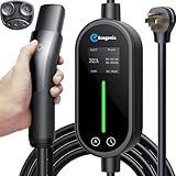 Ecogenix Level 2 Tesla Mobile Charger, 32A/240V - 7.68KW Portable Home Charging Cable for Model 3/Y/S/X, Adjustable Amps, Apartment-Friendly, 25ft Tesla Universal Wall Charger with NEMA 14-50 Plug