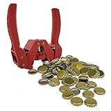 Chicago Brew Werks Red Baron Bottle Capper with 144 count Gold Crown Oxygen Barrier Beer Bottle Caps