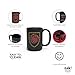 Zak Designs House of the Dragon Unique Color Change Ceramic Coffee Mug for Hot Drinks, Collectible Keepsake (15 oz, Targaryen)