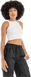 DRESS CODE Womens Basic Cropped White Top Streetwear
