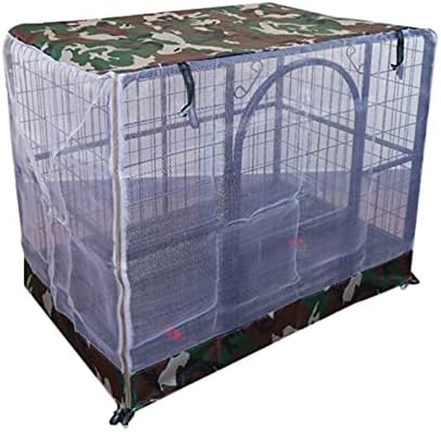 Dog Cage Pet Dog Tent Cover Breathable Pet Cage Mosquito Net Cover Waterproof Indoor Outdoor Dog Crate Cover Pet Cage Accessories Dog Kennels,114x76x86cm