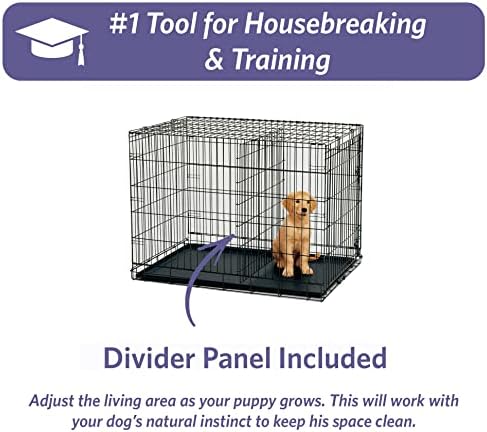 MidWest Homes for Pets Plastic Single Door I-Crate 36" X 23" X 25",Black