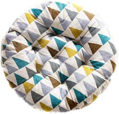 Cheoalfa Cheeseland19.7round Pillow Floor Pillow Japanese Futon Chair Pad Tatami Floor Cushion Yellow Cushion for Living Room Balcony Outdoor Children‘s Play Area (Colorful Trangle, XL-21.7")