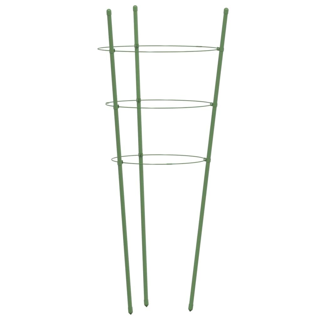 Soportes resistentes para plantas trepadoras, con 3 anillos para verduras, 5 unidades de acero para tomates y pepinos